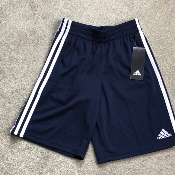 ADIDAS BOYS SIZE 8 THREE STRIPE PERFORMANCE SHORTS - Picture 3 of 4